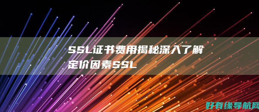 SSL 证书费用揭秘：深入了解定价因素 (SSL证书费用)
